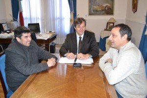 Bahl recibió al intendente Fuertes y al rector Sattler.