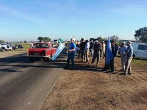 Reclamaron a la vera de Ruta 12.