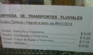 Las empresas anunciaron la modificación por medio de carteles