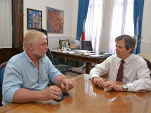 También analizaron la marcha de distintas obras en el departamento Nogoyá.