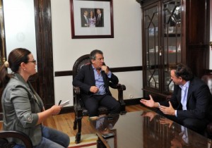 Urribarri se reunió con el intendente Erro.