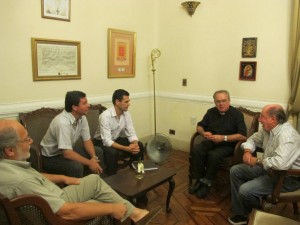 Busti y Zavallo visitaron al obispo de Concordia. 