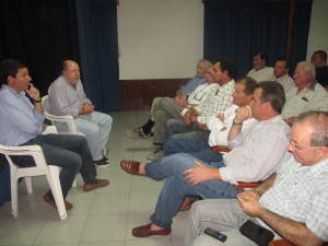 Reunión con militantes en Galarza