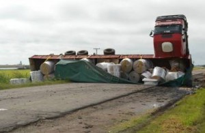 Por el mal estado de la ruta 35.