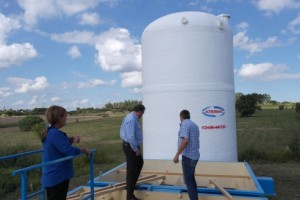 Funcionarios recorrieron la obra en ejecución.