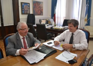 Bahl recibió al intendente Ordoñez.