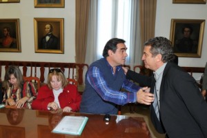 Urribarri recibió a los cuatro sindicatos.