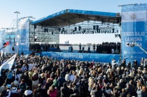 Festejo por el Día de la Bandera en Rosario.