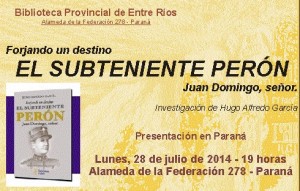 García presenta un libro sobre Perón