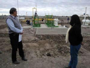 García recorrió la obra.