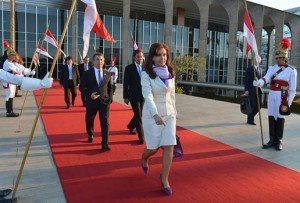 Urribarri integró la comitiva que acompaño a la Presidenta