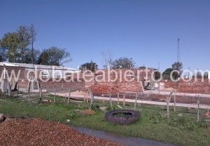 Trabajan en la ampliación de la escuela 182 en El Palenque