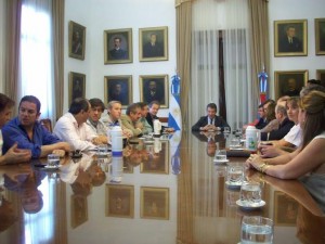 Lovera en reunión con el gobernador