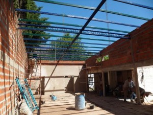 Trabajos en el SUM de Villa Urquiza