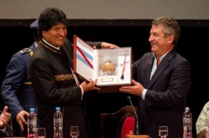 Urribarri acompañó al presidente boliviano.