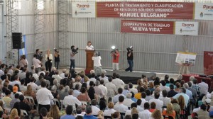 Con una gran convocatoria de vecinos y autoridades, fue inaugurada ayer la planta de residuos en barrio San Martín.