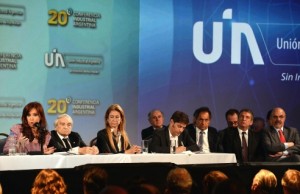 Acompañó a Cristina al Congreso de la Unión Industrial Argentina.