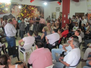 Dirigentes y agrupaciones de la provincia junto a Sergio Massa, Tavi Zavallo y Jorge Busti.