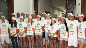Los participantes de la maratón.
