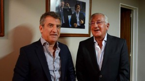 Urribarri fue recibido por el presidente del PJ, Eduardo Fellner.