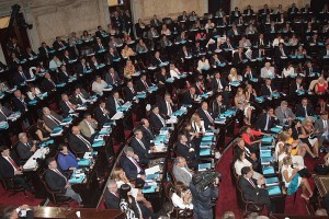 Tras finalizar el discurso de la Presidenta.