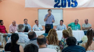 Bahl en Bóvril junto a Ballestena (izq.), Allende y De la Rosa (der).