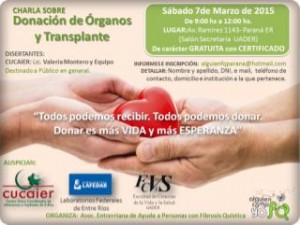 Capacitación sobre donación de órganos y tejidos