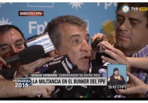 Urribarri en el bunker del FPV durante las paso.