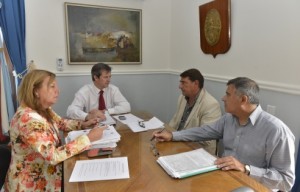 Bahl recibió al intendente Landra.