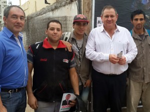 Rogel y Donadío caminaron la seccional cuarta de Paraná.