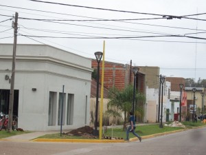 Obras para colocar un semáforo.