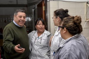 De Angeli estuvo en el Hospital San Martín