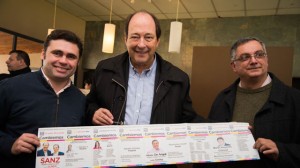 Gabioud y Leitner se comprometieron a repartir en Paraná la boleta que encabeza el dirigente nacional. 