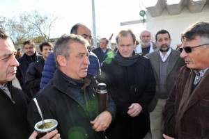 El gobernador estuvo con Bordet en Basavilbaso.