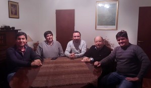 Adrián Fuertes, Jorge Busti, Fernando Quinodoz, Mario Clariá y Gustavo Zavallo.