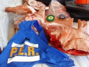 La llevaban en una camioneta.