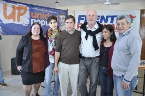 Los precandidatos presidenciales del Frente Popular acompañan a Lisandro Viale en la provincia.