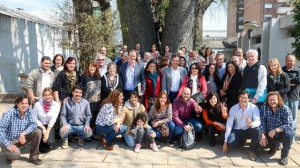 Bordet, junto al ministro Báez, se reunió ayer con integrantes de organismos de derechos humanos de la provincia.