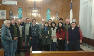 Susana Demartin y Jorge Haller, visitaron la Iglesia Evangélica Luterana.