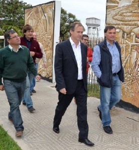 Recorrió obras con el intendente.
