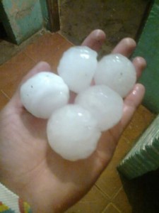 Intensa granizada en Alcaraz