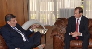 El concordiense estuvo en Montevideo.