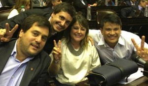 Gervasoni, Huss, Gaillard y Barreto en el Congreso.