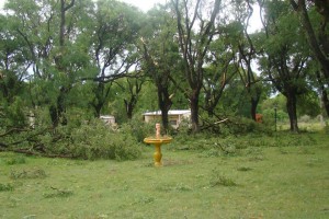 La tormenta causó severos daños en Pueblo Brugo