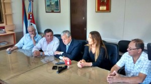 De Angeli junto a Artusi, Lauritto, Gayol y Alfredo Bel.