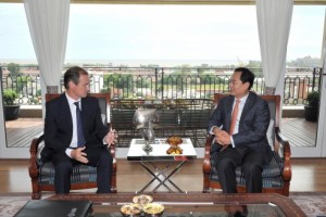 Bordet se reunió con el embajador del país asiático en Argentina.