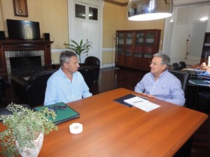 Benedetto, recibió  al intendente, Arsenio Ortman.
