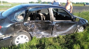 Accidente en el cruce de la ruta 32 y 127