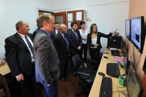 Recorrió la obra de ampliación y el centro de monitoreo.
