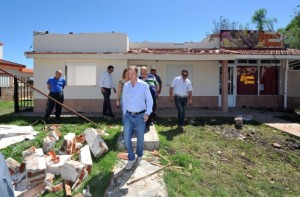 Coordinó ayuda por los efectos del temporal.